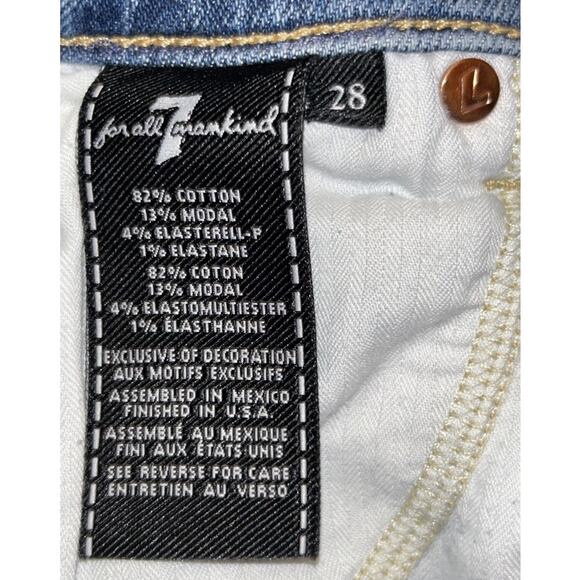 7 For All Mankind Embellished The Ankle Skinny Jeans 28X25 - Picture 7 of 7